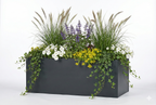 Seneca 200 – Dubbelwandige bloembak antraciet – 200 x 100 x 76 cm