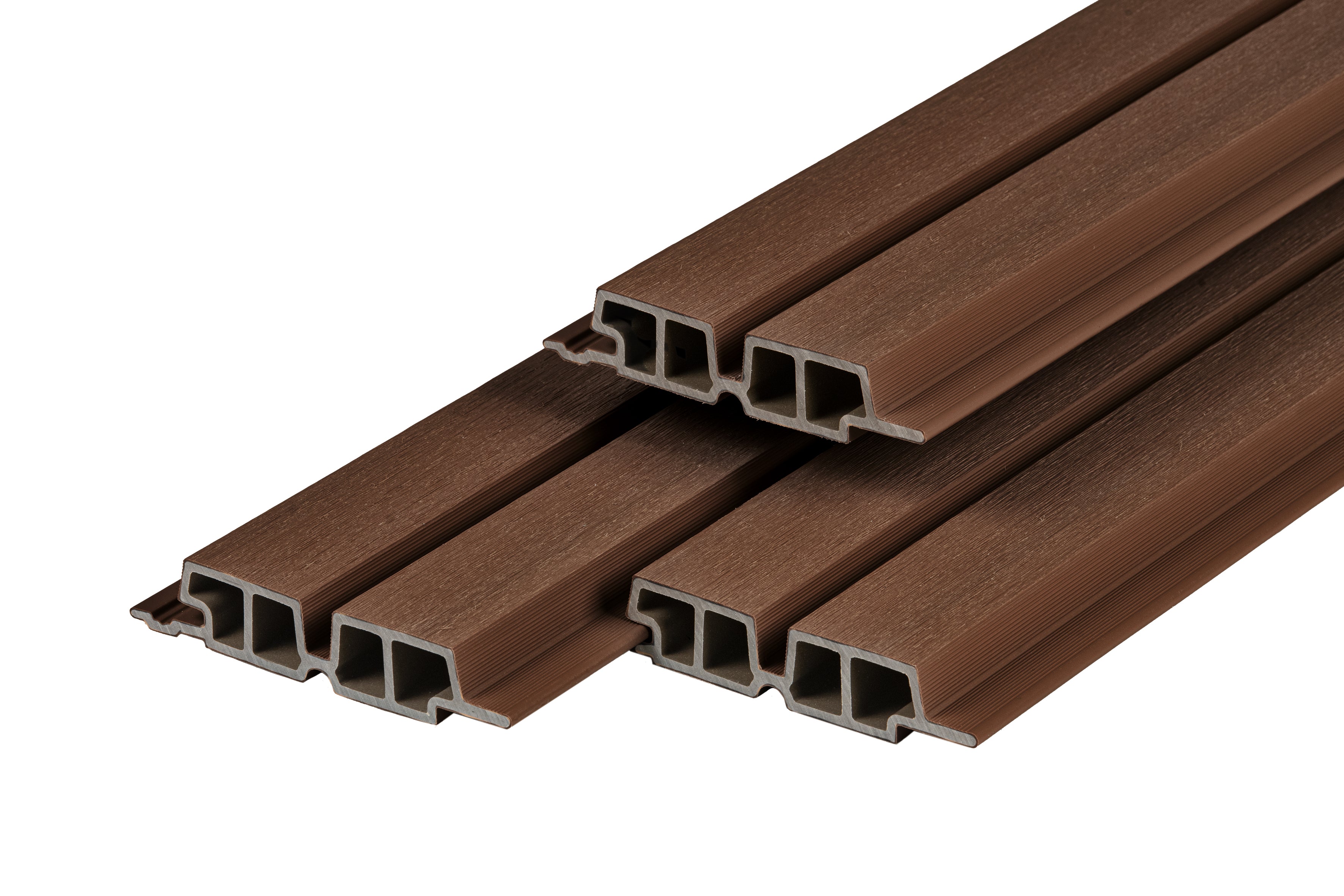 PuraTech 55 composiet dubbel profiel 3,3 x 17,0 x 390 cm, ipé, fijne houtnerf