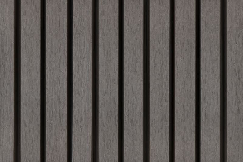 PuraTech 55 composiet dubbel profiel 3,3 x 17,0 x 290 cm, dark grey, fijne houtnerf