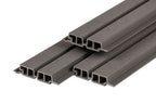 PuraTech 55 composiet dubbel profiel 3,3 x 17,0 x 290 cm, dark grey, fijne houtnerf