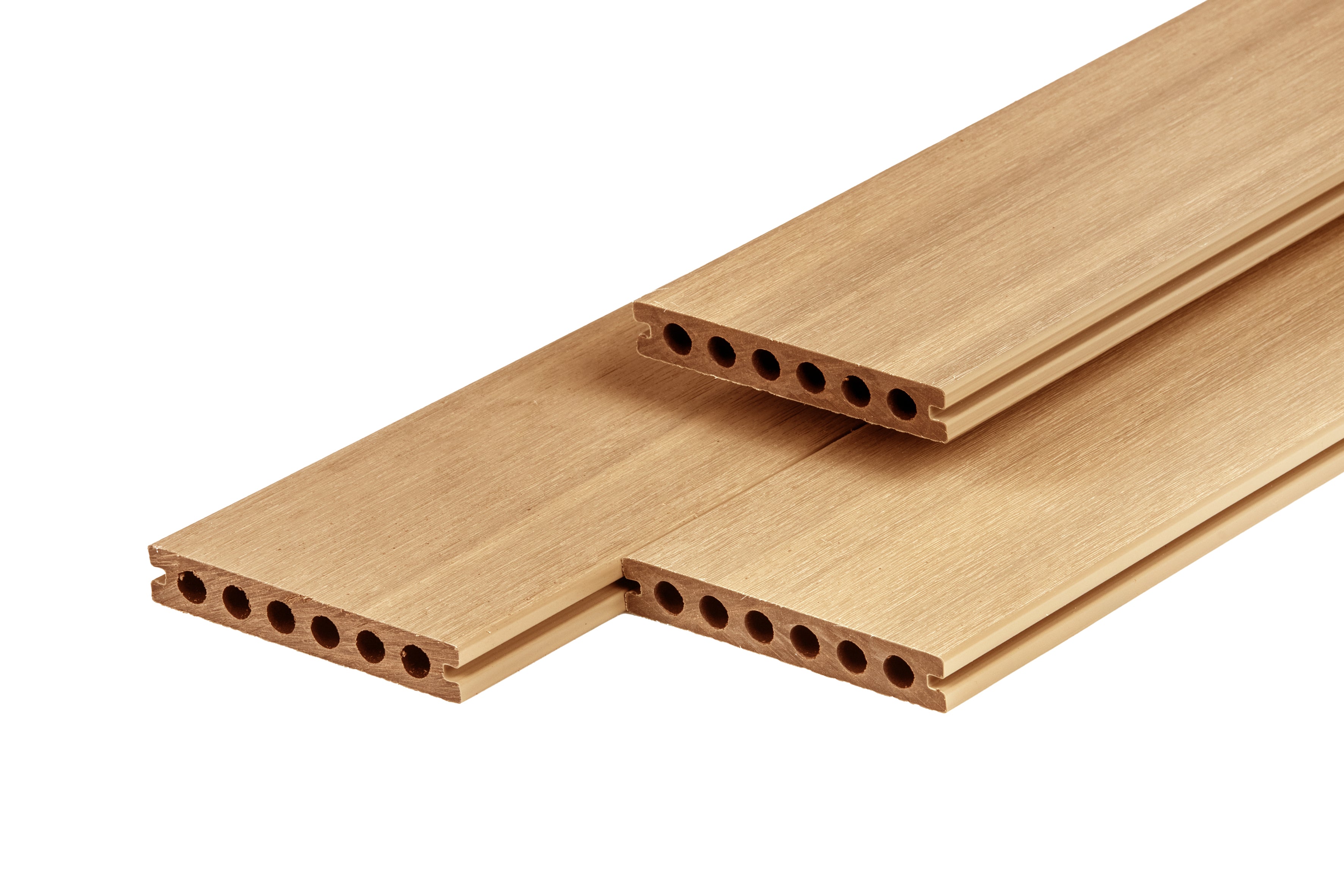 PuraShield composiet vlonderplank 2,3 x 13,8 x 500 cm, cedar, semi-massief, fijne houtnerf, clip systeem