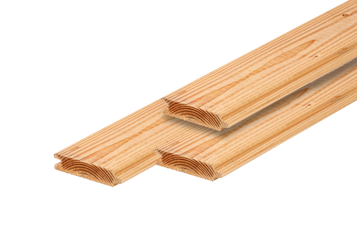 Douglas blokhutprofiel 2,8 x 14,5 x 200 cm, gedroogd, geschaafd