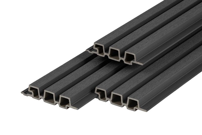 PuraTech 30 composiet triple profiel 3,3 x 17,0 x 390 cm, ebony black, fijne houtnerf