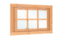 Douglas uitzetraam 6-ruits B900xH700mm buitenmaat (rvs beslagset)