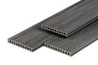 PuraShield composiet vlonderplank 2,3 x 21,0 x 500 cm, dark grey, semi-massief, fijne houtnerf, clip systeem