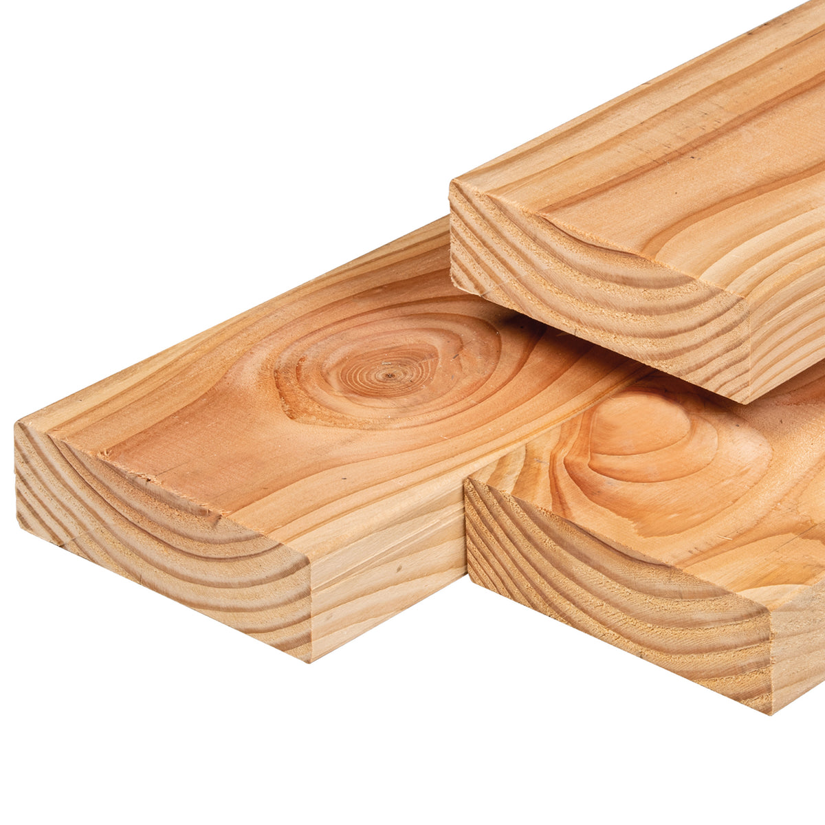 Douglas ligger 6,5 x 19,0 x 400 cm, gedroogd, geschaafd, 4 ronde hoeken