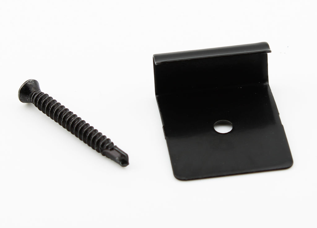 PuraFix vlonderplank beginclip RVS zwart voor blinde bevestiging - set 50 stuks