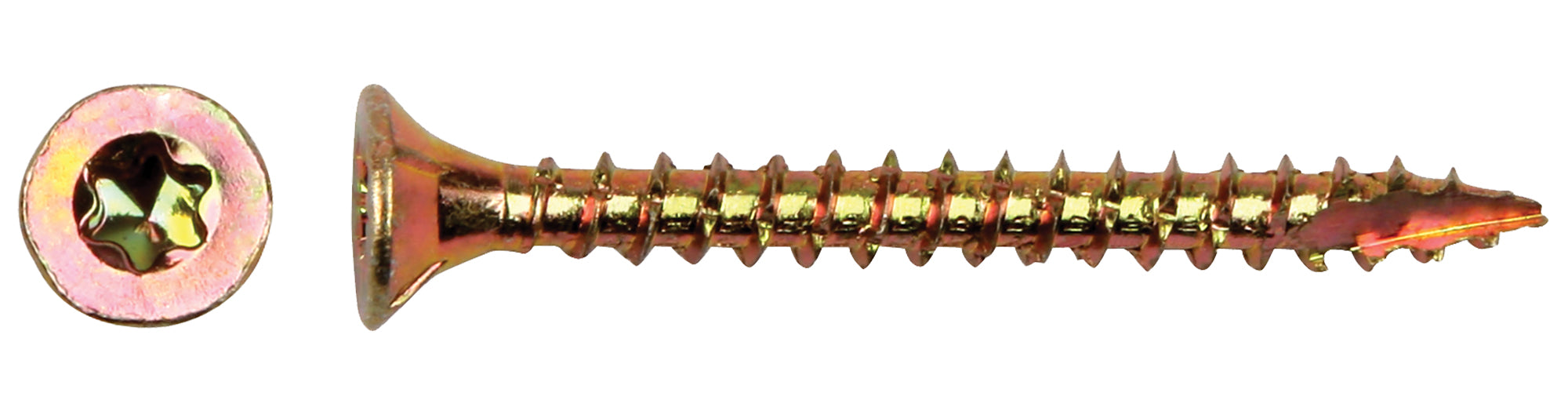 FixGard spaanplaatschroef - geelverzinkt 4,0 x 40 mm Tx20 (Doos 200 stuks)