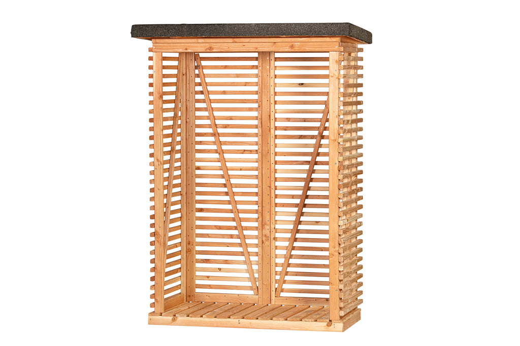 Openhaardhout berging, douglas B145 x D80 x H190 cm