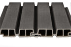 PuraTech 55 composiet dubbel profiel 3,3 x 17,0 x 390 cm, dark grey, fijne houtnerf