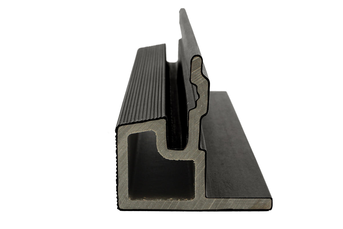 PuraTech composiet eindprofiel 5,8 x 5,8 x 290 cm, ebony black