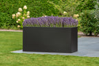 Bloembak Mohawk, zwart gepoedercoat staal 60 x 120 x 60 cm