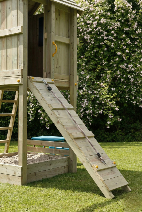 Aanbouwklimwand speeltoestel Ramp, geschaafd grenen