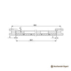 Douglas enkele dichte deur B1000xH2050mm buitenmaat, linksdraaiend