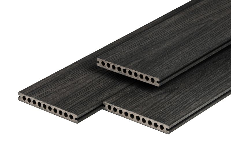 PuraShield composiet vlonderplank 2,3 x 21,0 x 300 cm, ebony black, semi-massief, fijne houtnerf, clip systeem