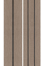 PuraDock composiet vlonderplank 2,2 x 14,6 x 290 cm, light grey, massief, 1 zijde 1 groef, 1 zijde 2 groeven, fijne houtnerf, clip systeem