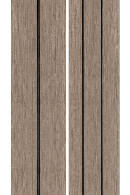 PuraDock composiet vlonderplank 2,2 x 14,6 x 390 cm, light grey, massief, 1 zijde 1 groef, 1 zijde 2 groeven, fijne houtnerf, clip systeem